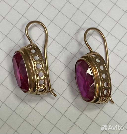 Серьги золотые 583 проба