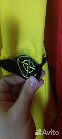 Stone island свитшот жёлтый