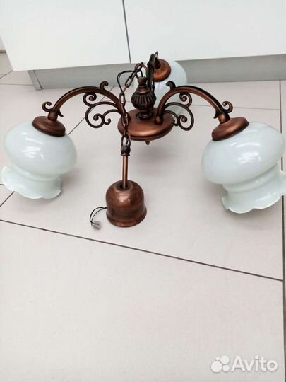 Люстра СССР - шикарная, бронза