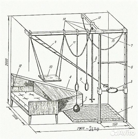 Спортивный комплекс комнатный из нержавейки