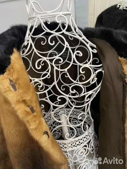 Шуба норковая с капюшоном