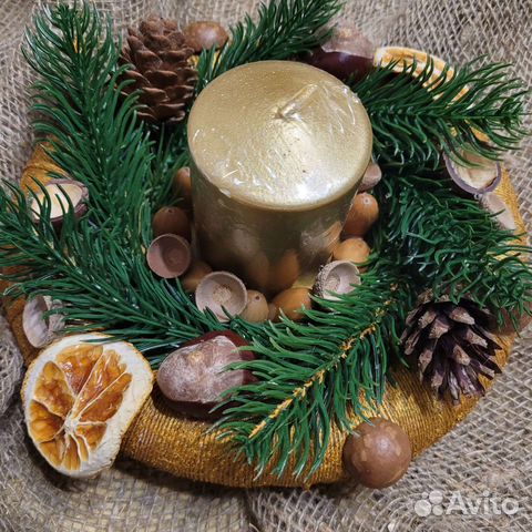 Новогодний венок на стол