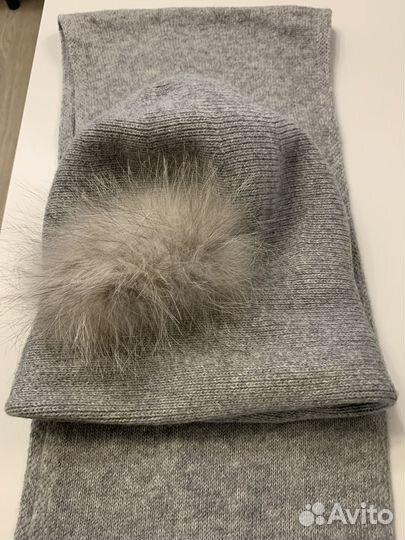 Шапка и шарф женская