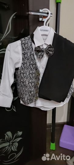 Белая Рубашка и брюки на мальчика 92