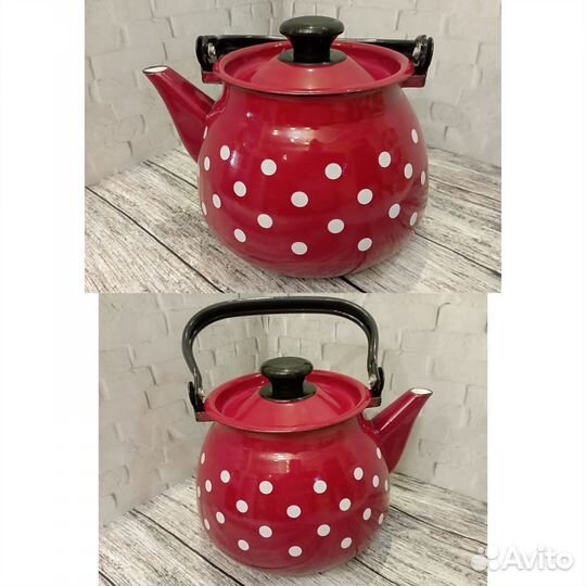 Чайник эмалированный новый