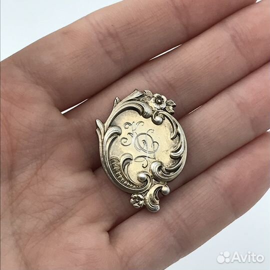 Жетон кулон Серебро 84 проба 1915 год позолота