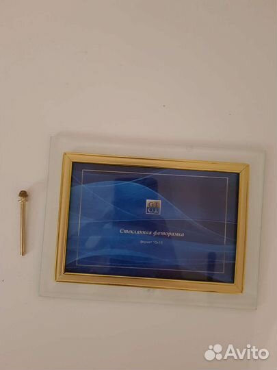 Фоторамка стеклянная горизонтальная новая 10x15 см