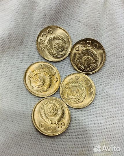 1 копейка 1949 года unc - 5 штук
