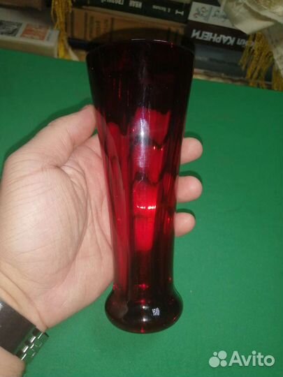 Ваза рубиновое стекло СССР