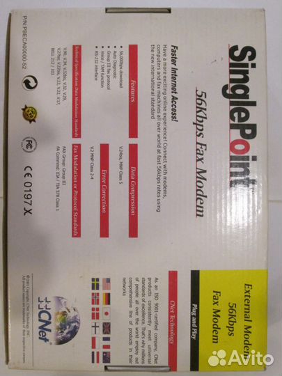 Модем внешний CNet CN5614XE V.92 56K COM