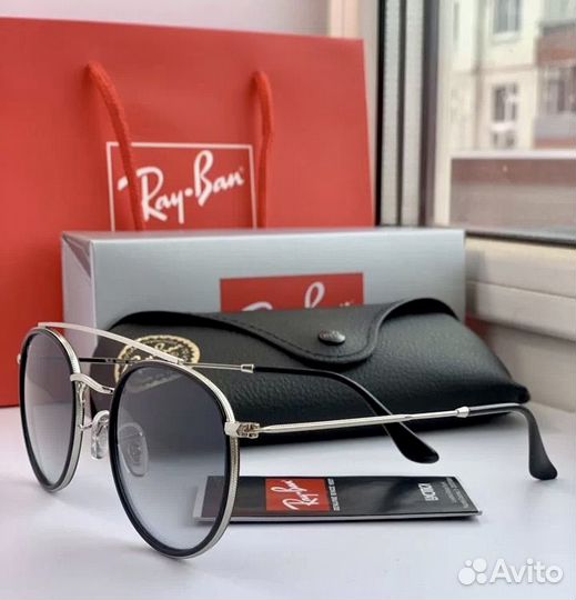 Солнцезащитные очки ray ban roud double bridge