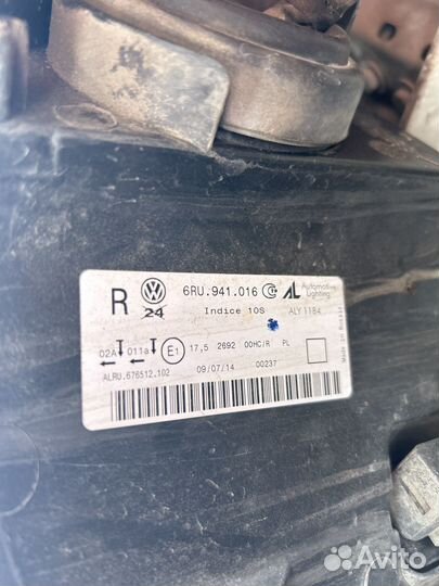 Фара передняя правая volkswagen polo