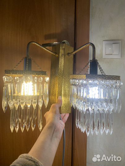 Хрустальная люстра 2 штуки