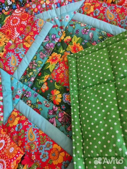 Лоскутное одеяло декоративное 82*82 см