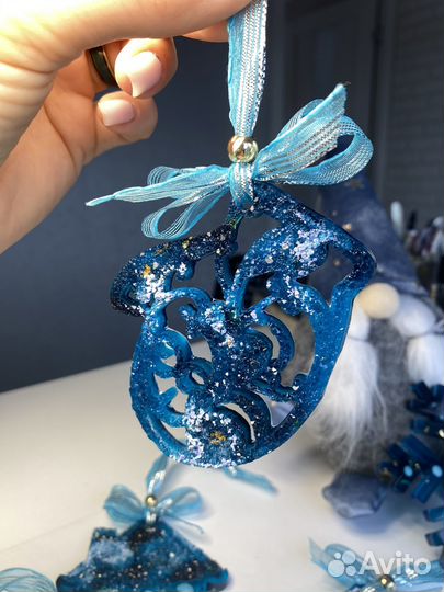 Новогодние игрушки из эпоксидной смолы