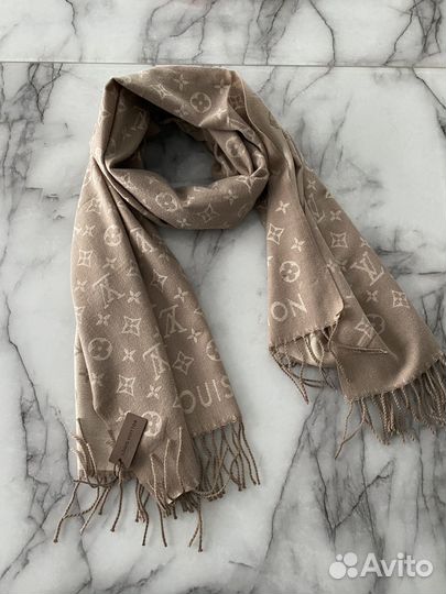 Шарф louis vuitton бежевый