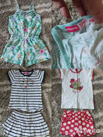 Вещи на девочку пакетом, р-р 98-104