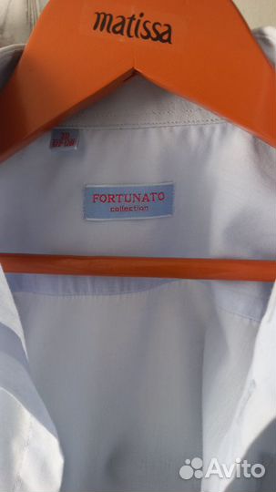 Рубашка белая и голубая на мальчика