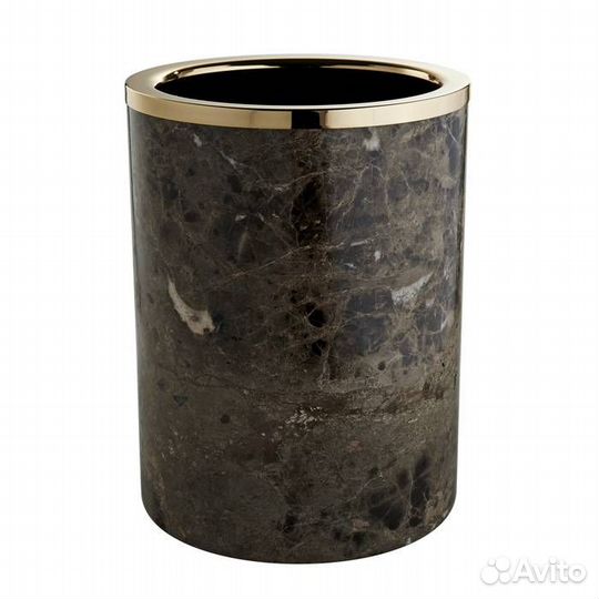 3SC Palace Marmo Ведро, без крышки, D20/h25 см, цвет: мрамор Emperador dark/золото 24к