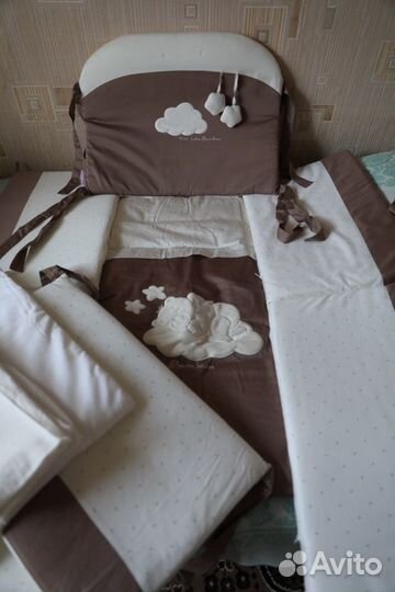 Постельное белье комплект в кроватку для новорождё