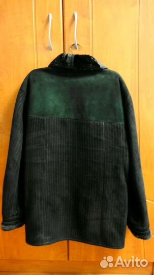 Дубленка замшевая из натуральной овчины мужская