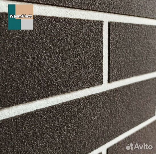 Гибкий кирпич WarmPlatt без затирки швов