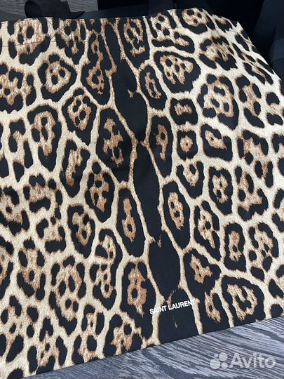 Saint laurent сумка leopard totebag, в наличии