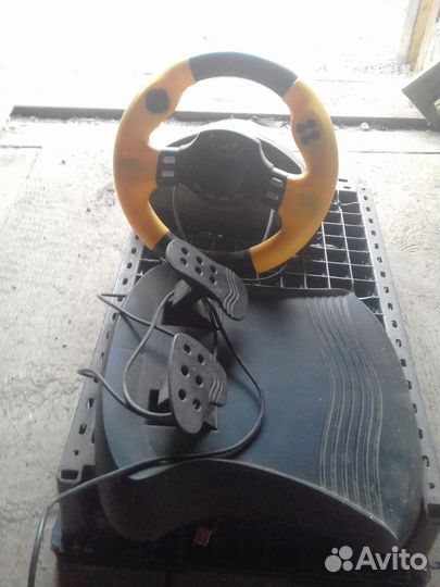 Игровой руль с педалями для пк