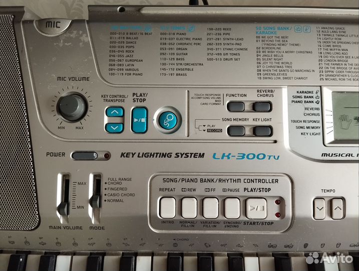 Синтезатор casio lk- 300 tv