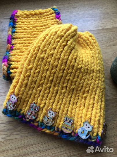 Комплект шапка и снуд детский