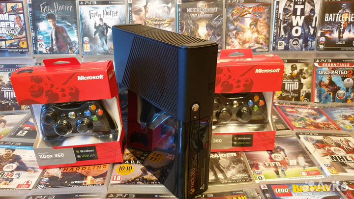 Xbox 360E 250гб+56 игр+Freeboot+2геймпада