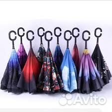 Зонт наоборот обратного сложения умный зонт