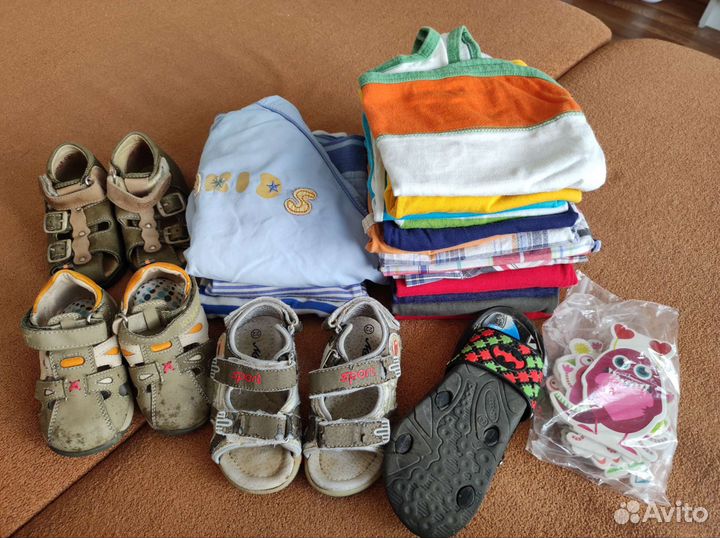 Детские вещи пакетом 1-2 года с обувью