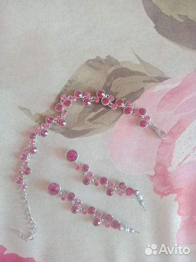 Серьги винтажные с браслетом