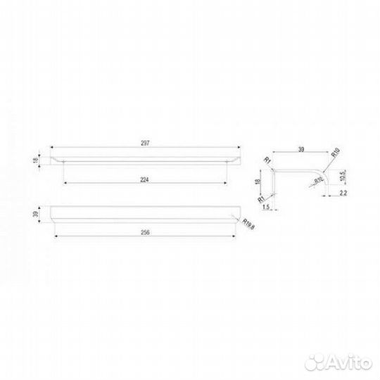 Мебельные ручки monte rt110sc.1/224/300