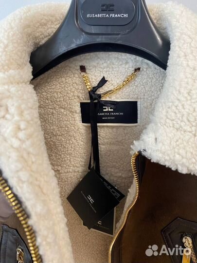 Elisabetta franchi куртка из искусственной овчины