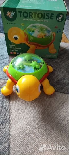 Игрушка музыкальная черепаха со звуком и светом