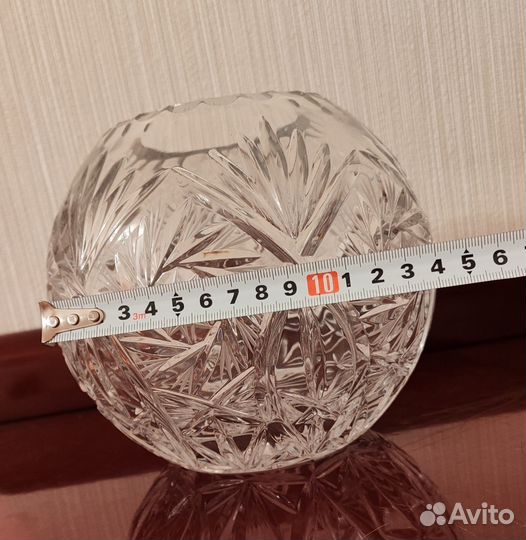 Хрустальная ваза шар