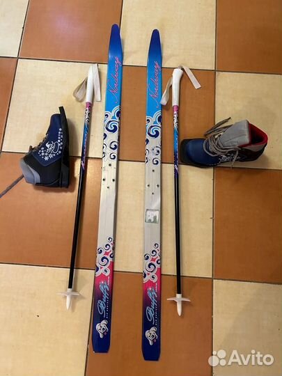 Лыжи беговые детские с ботинками