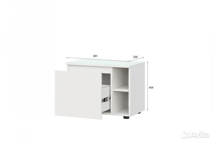 Тумба прикроватная белая