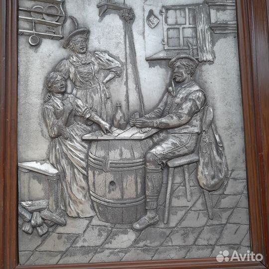 Антикварная плакета игра в преферанс