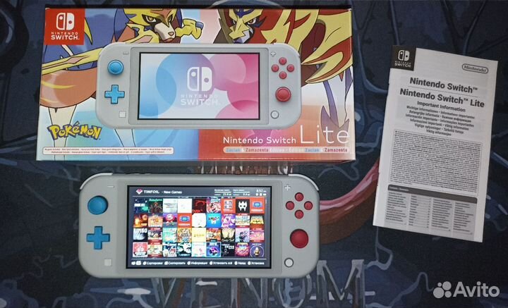 Nintendo switch lite прошитая чип 160gb