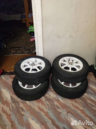Литые диски r14 с резиной от kia spectra