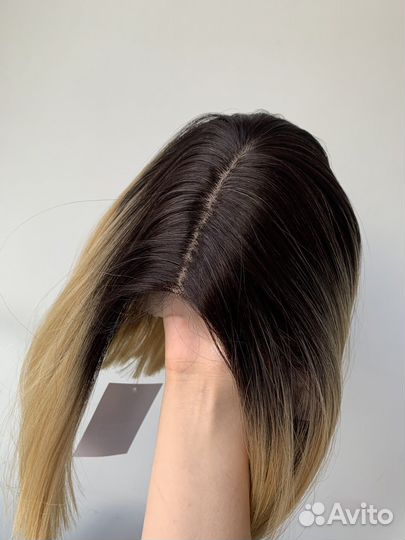Парик блонд каре lace front