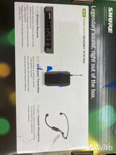 Shure-радиосистема головная с гарнитурой PGA31