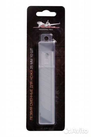 Лезвия сменные для ножа 25мм 10шт (at-sok-07)