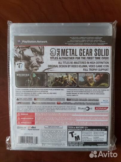 Metal Gear Solid HD Collection ps3 запечатанная