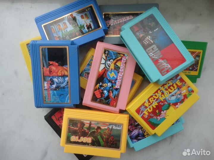 Картриджи Денди с восстановленными наклейками