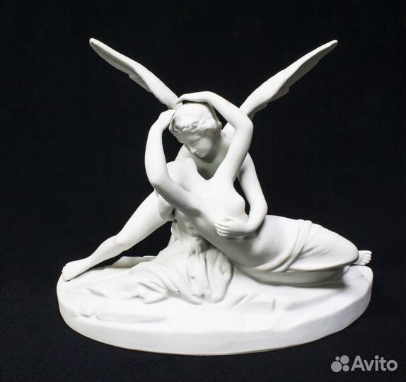 Композиция Амур и Психея, фарфор, бисквит, Шайбе-А