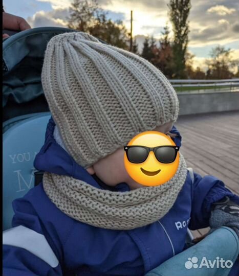 Комплект шапка+снуд детский